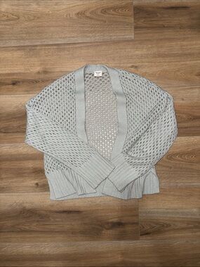 Abercrombie & Fitch Light Gray Open-Knit Cardigan